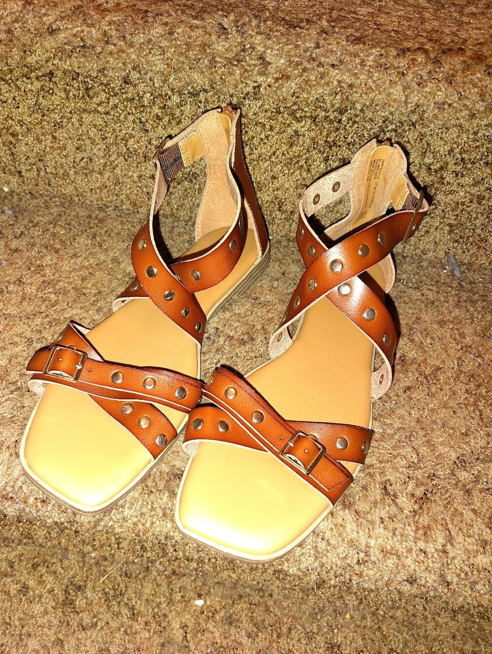 Women’s Brown Studded Strappy Sandals